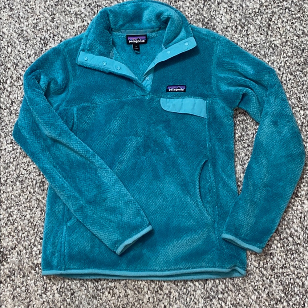 PATAGONIA fleece sweatshirt button up with pocket